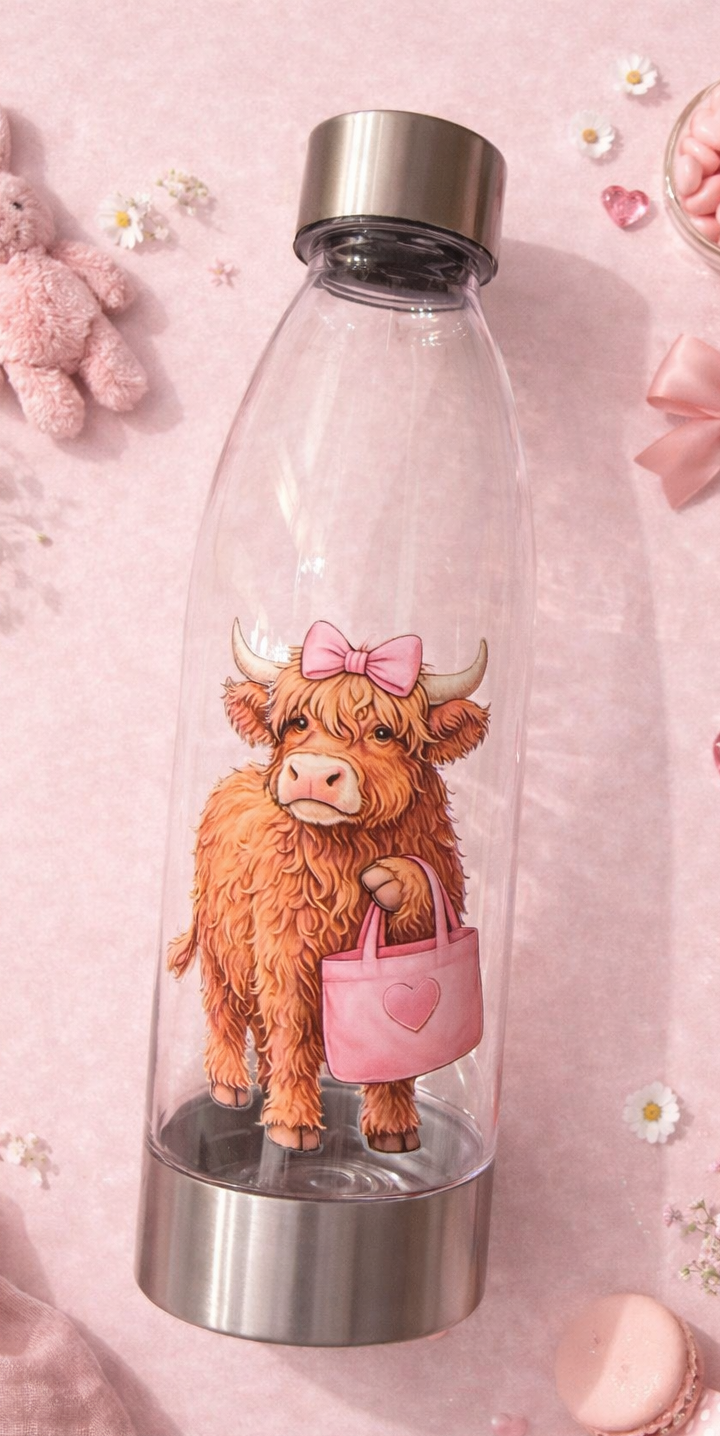 Water Bottle - Highland Cow