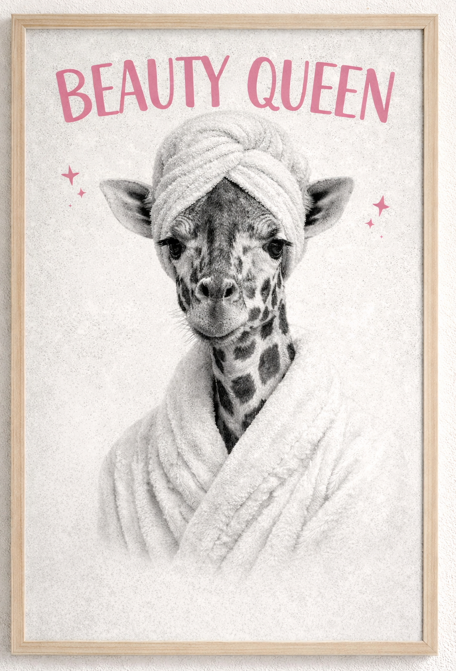 Giraffe Beauty Queen - unframed A4 print