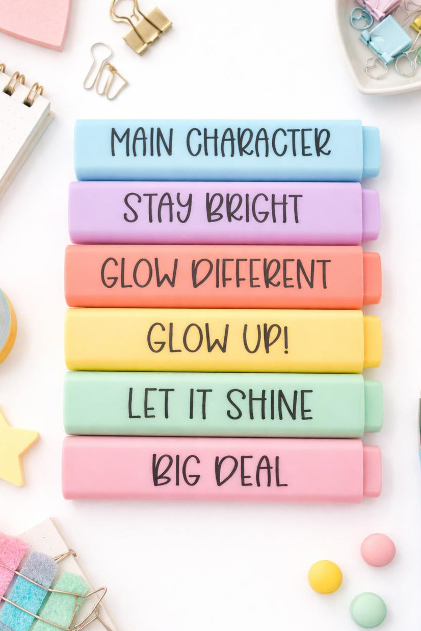 6pk Highlighter Pen Set - Positivity