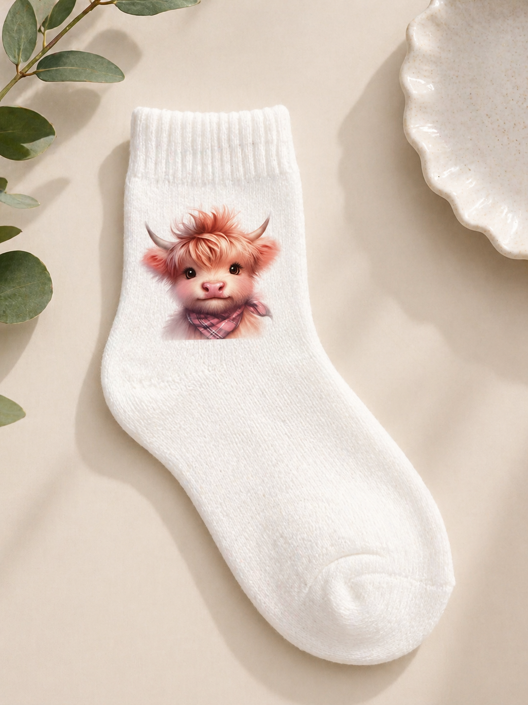 Socks - Baby highland cow