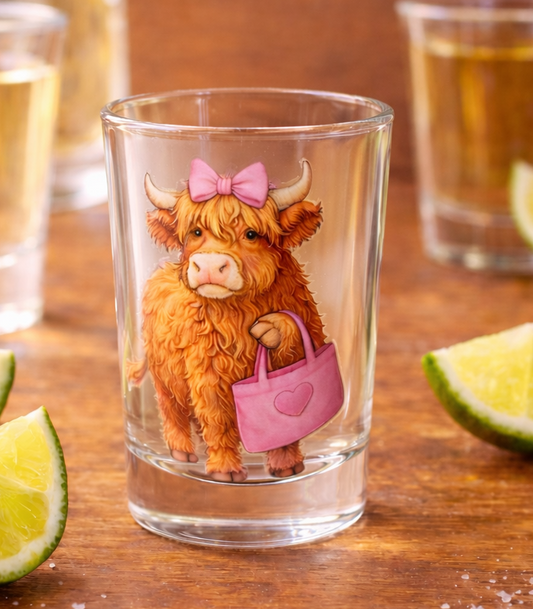 Shot Glass - Highland Cow