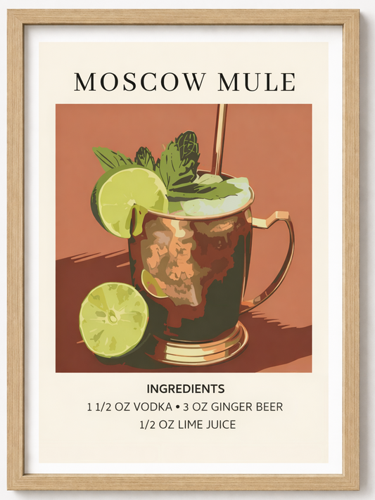 Moscow Mule Cocktail - unframed A4 print