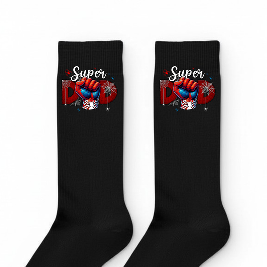 Men's socks - Super Dad (red)